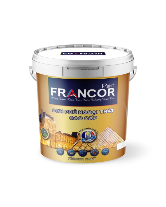 Francor Matt Shield - Sơn phủ ngoại thất cao cấp mờ